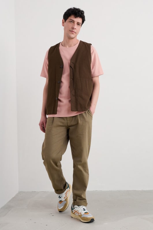 herren bio-baumwolle metern weste