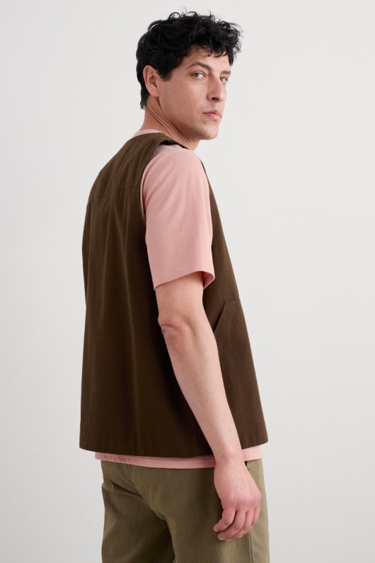 herren bio-baumwolle metern weste