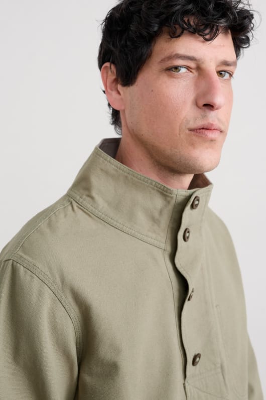 männer s clay stone bio-baumwolle pullover kittel
