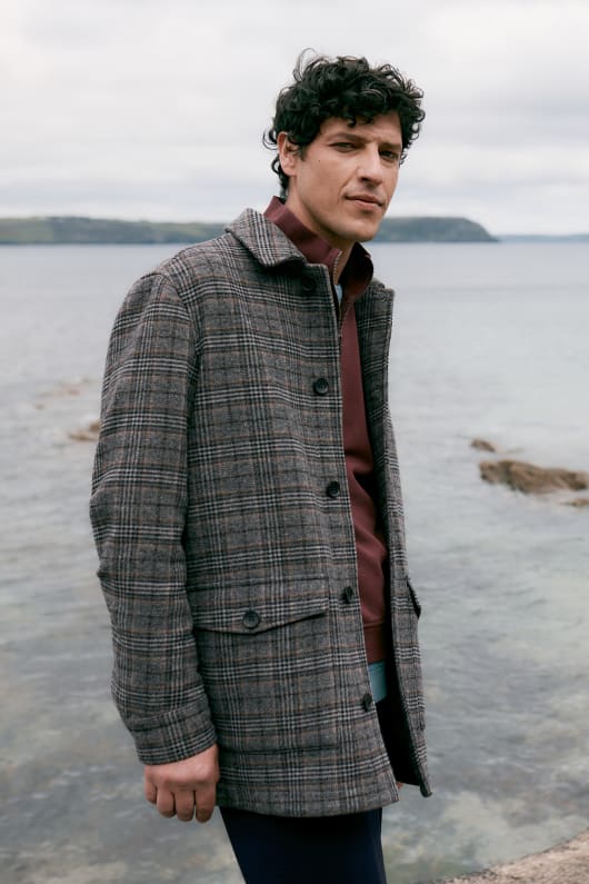 männer dollen check coat