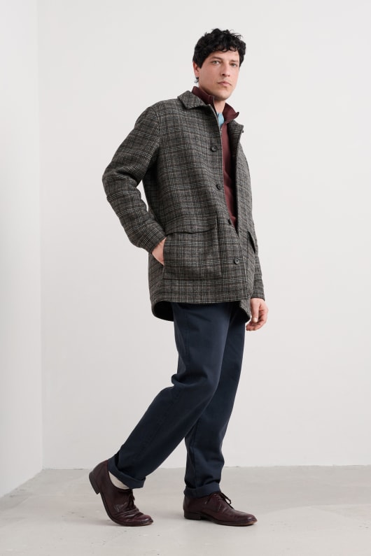 männer dollen check coat