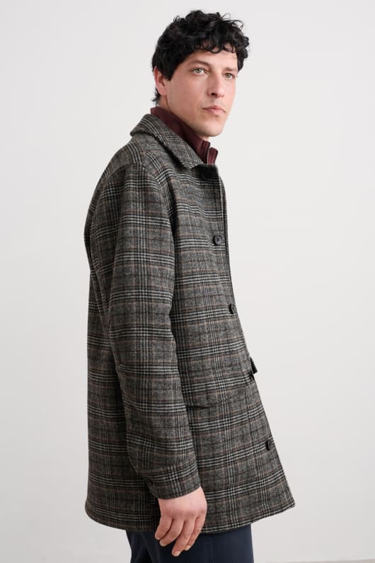 männer dollen check coat