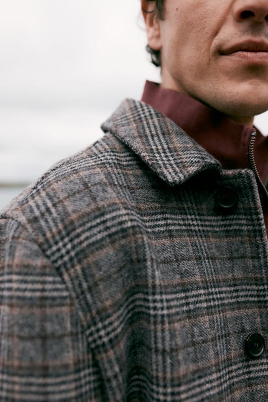 männer dollen check coat