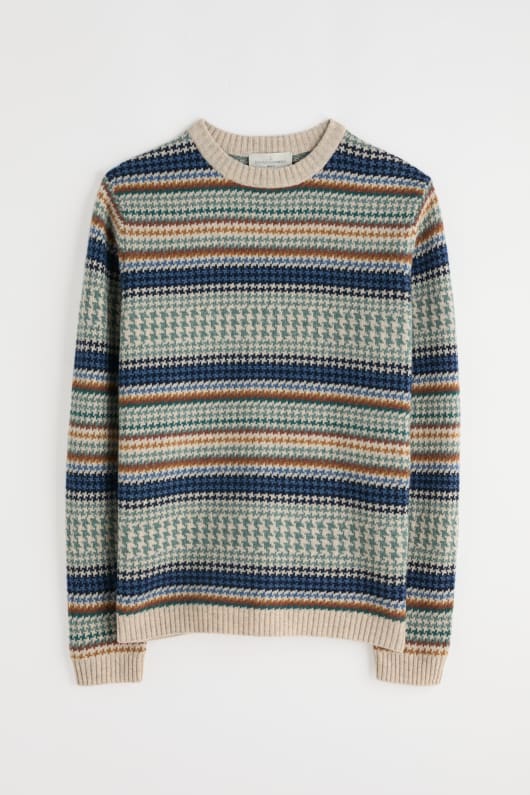 männer stennack jumper gemacht mit lammfell