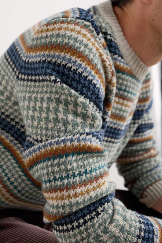 männer stennack jumper gemacht mit lammfell
