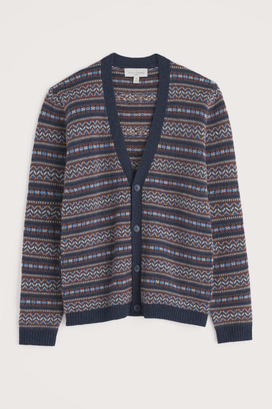 männer petherwin fair-isle-cardigan mit lambswool