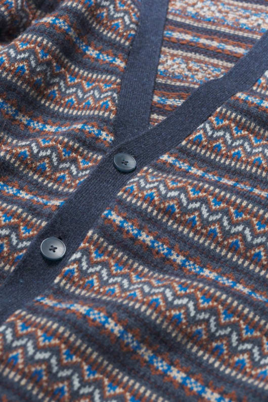 männer petherwin fair-isle-cardigan mit lambswool