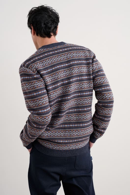 männer petherwin fair-isle-cardigan mit lambswool