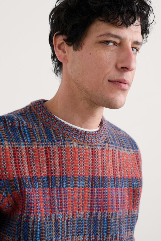 männer polkirt check jumper