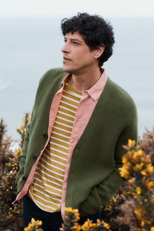 men s scott s quay waffel stricken strickjacke