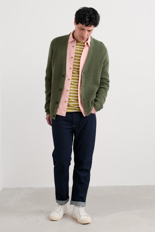 men s scott s quay waffel stricken strickjacke