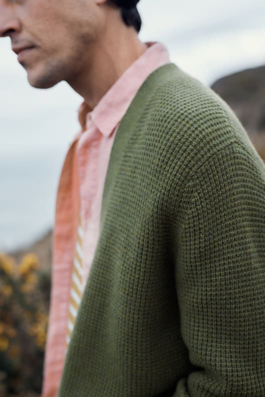 men s scott s quay waffel stricken strickjacke