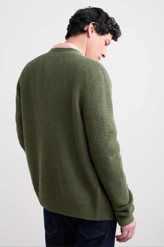 men s scott s quay waffel stricken strickjacke