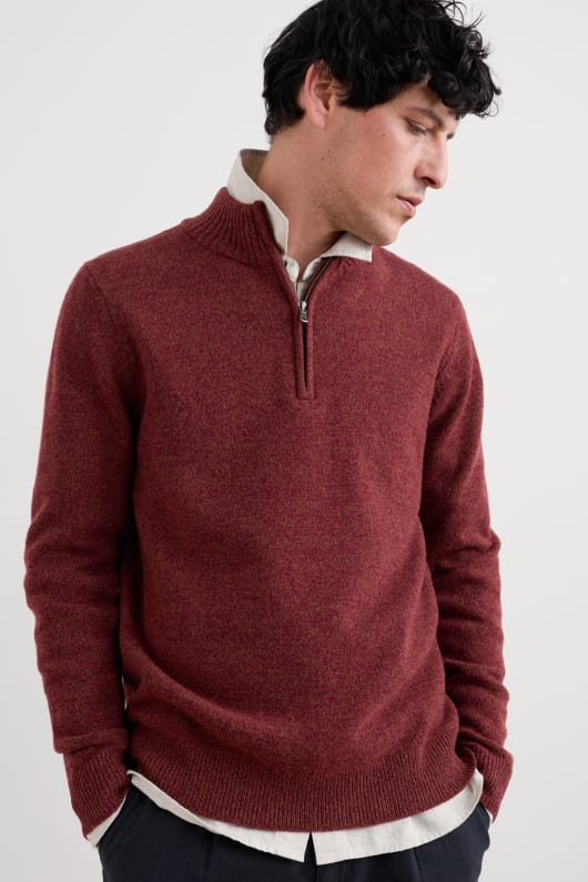 männer reefpoint half zip jumper