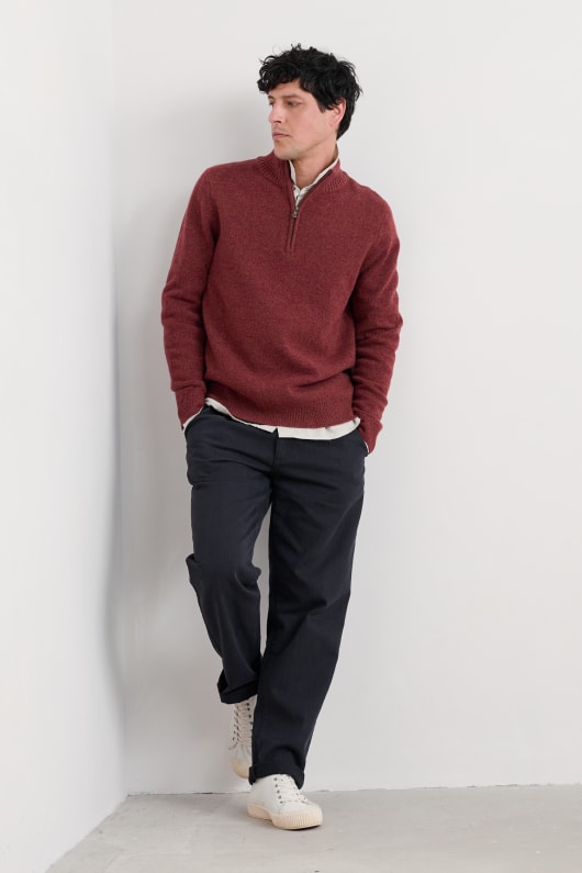männer reefpoint half zip jumper