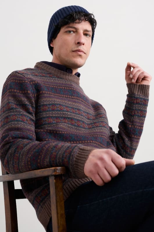 männer carracks fair isle jumper