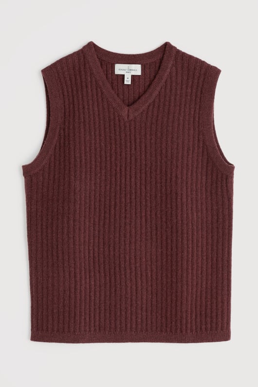 männer lowdy cable knit v-neck vest