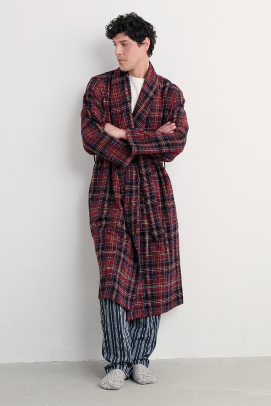 männer deckhand checked flanell-robe