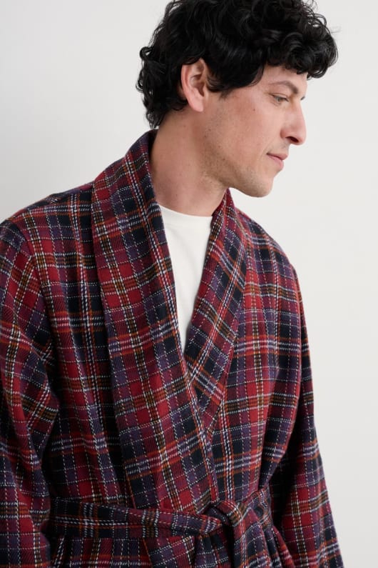 männer deckhand checked flanell-robe