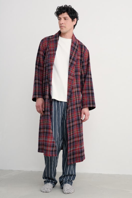 männer deckhand checked flanell-robe