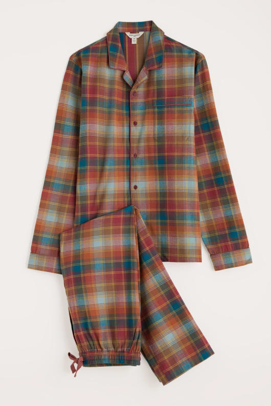 men s netter checked flanell pyjama-set