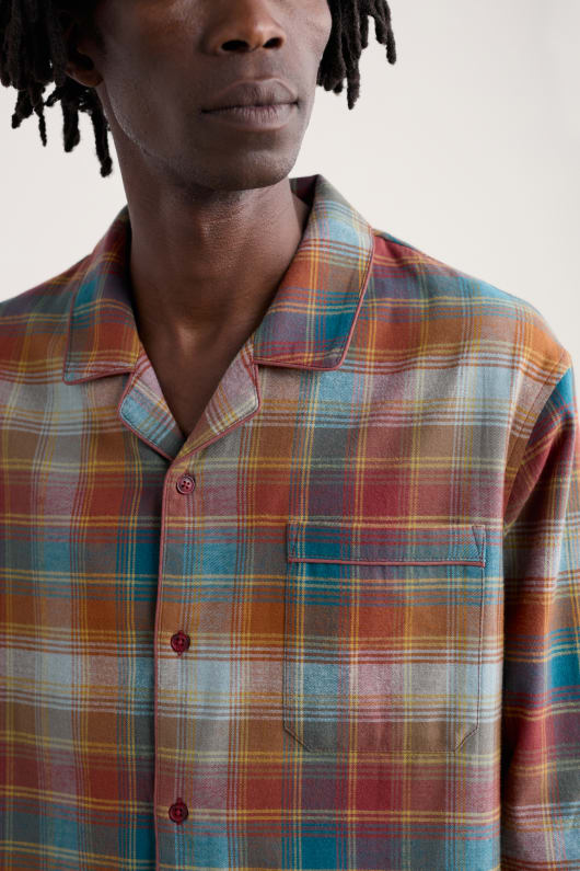 men s netter checked flanell pyjama-set