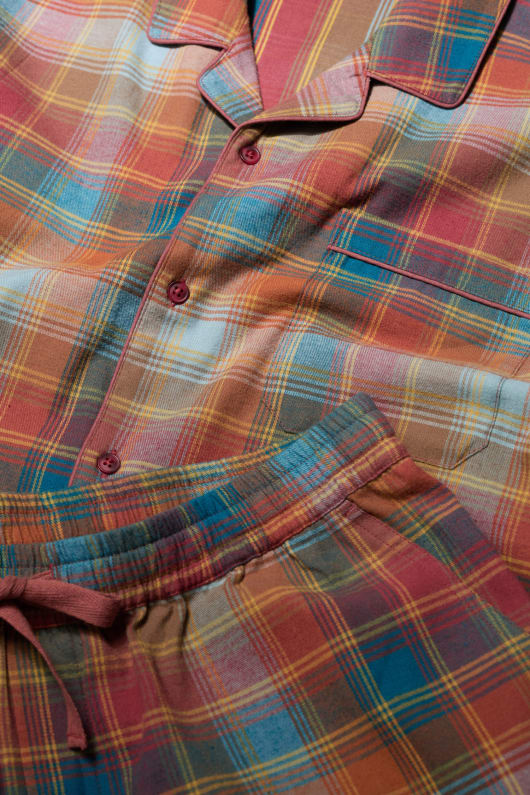 men s netter checked flanell pyjama-set