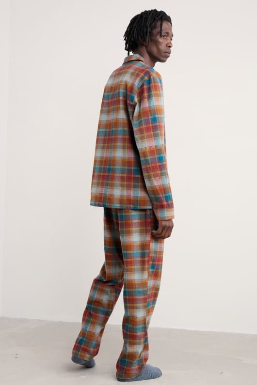 men s netter checked flanell pyjama-set