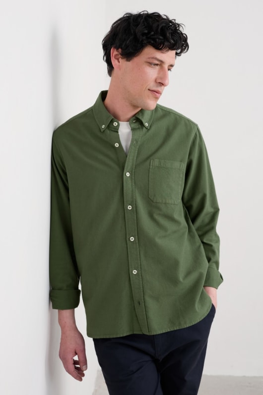 männer jenken garment dyed oxford shirt