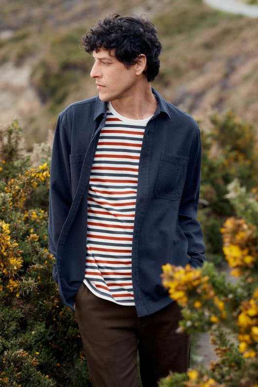 men s rigging organic cotton overshirt