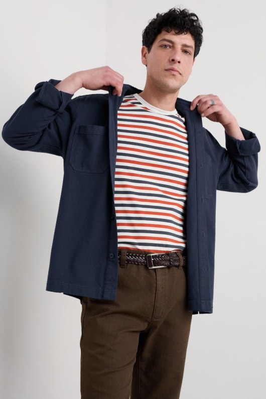 men s rigging organic cotton overshirt