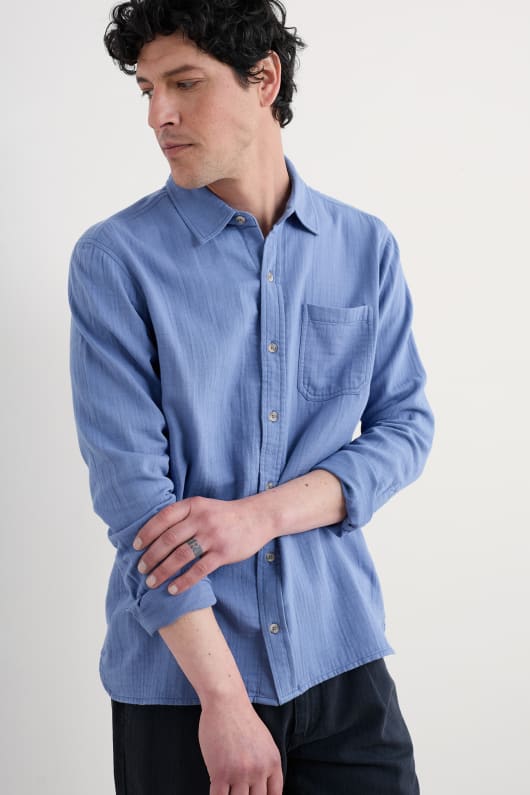 herren wasserkocher doppel gaze shirt aus gots-zertifizierter bio-baumwolle