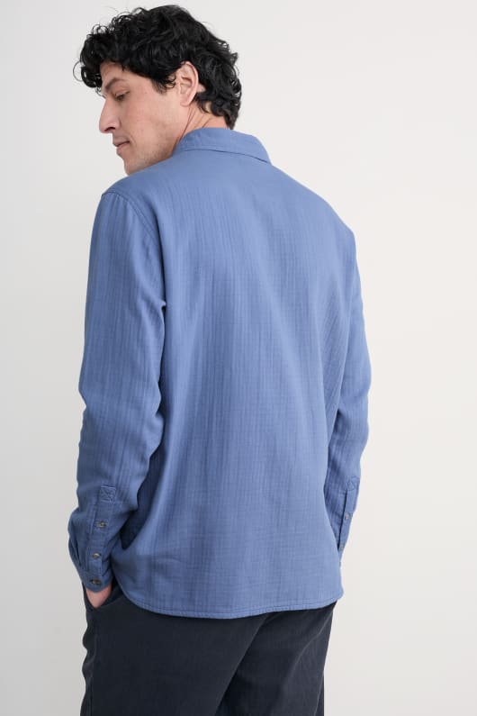 herren wasserkocher doppel gaze shirt aus gots-zertifizierter bio-baumwolle