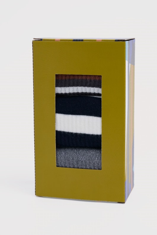 geschenk-box von 3 männer gepolsterte crew socken mit bio-baumwolle