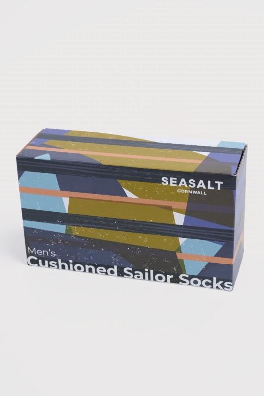 geschenk-box von 3 männer gepolsterte crew socken mit bio-baumwolle
