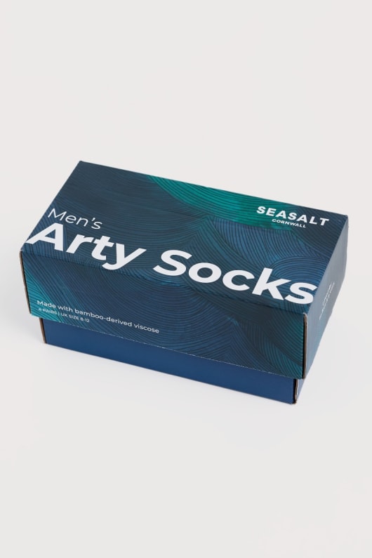 geschenkbox mit 4 männer blau arty socken