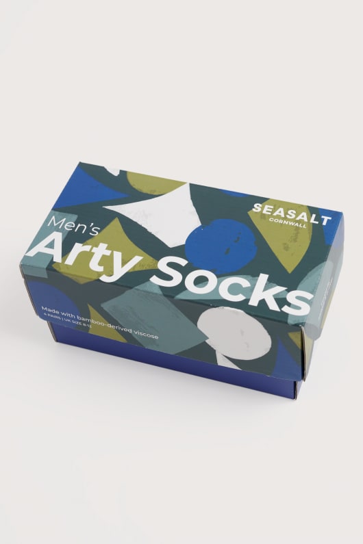 geschenkbox mit 4 männer-geometrische arty socken