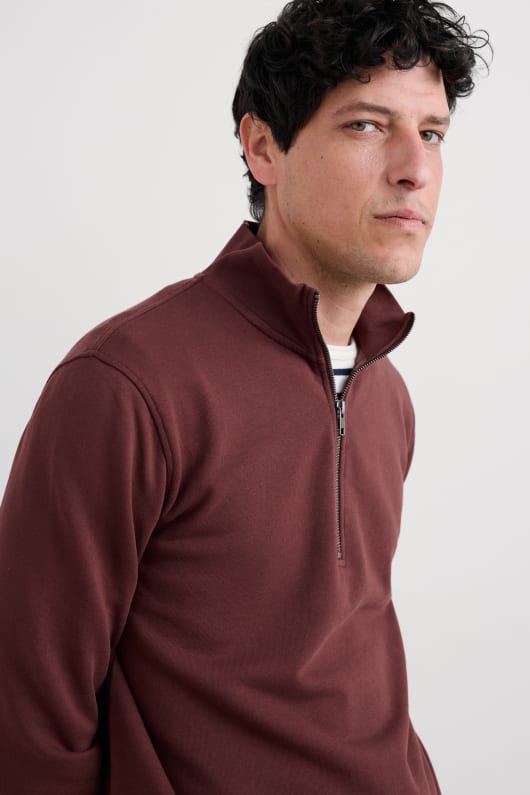 männer s wood moss quarter zip sweatshirt