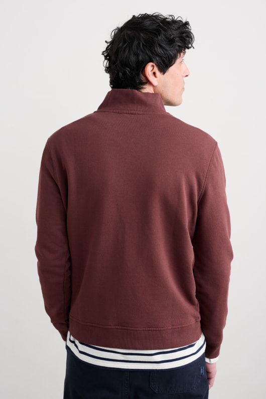 männer s wood moss quarter zip sweatshirt