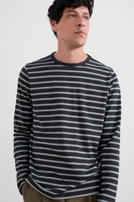 men s crew neck sailor shirt aus gots-zertifizierter bio-baumwolle