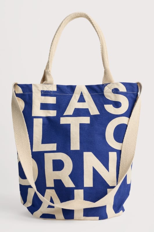 canvas letters logo tote bag