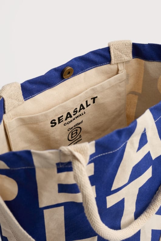canvas letters logo tote bag