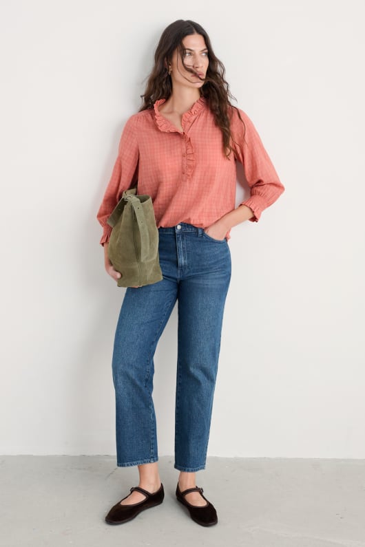 annet wildleder schulter tasche