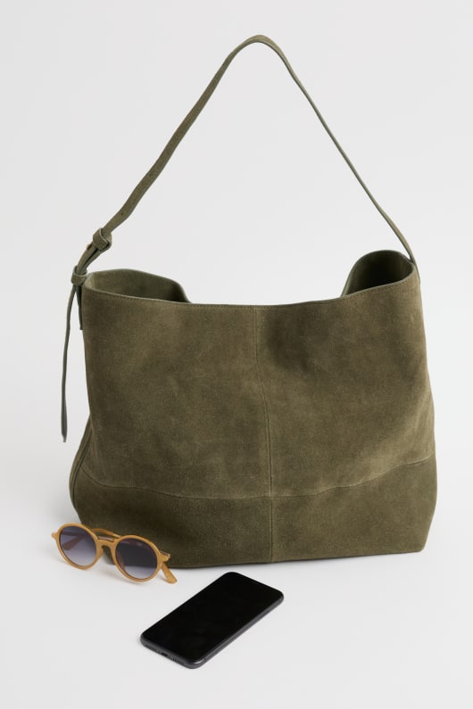 annet wildleder schulter tasche