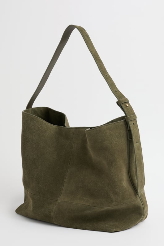 annet wildleder schulter tasche