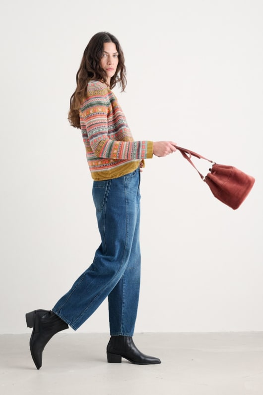 mor flut wildleder eimer tasche