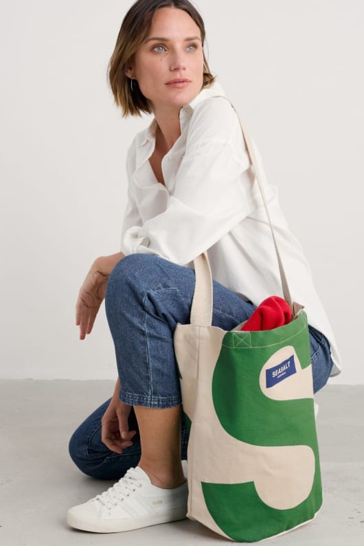 canvas grün meersalz-logo tote bag