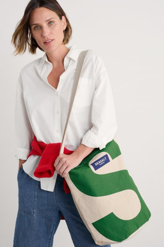 canvas grün meersalz-logo tote bag