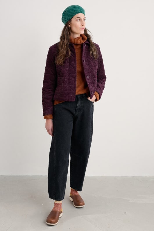 flut quilted cord-jacke