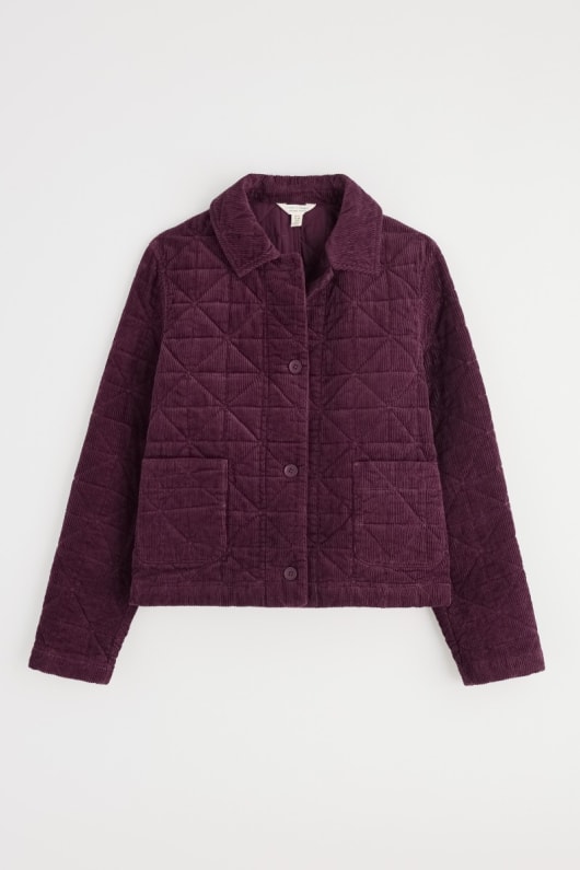 flut quilted cord-jacke